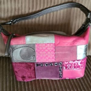 Small Coach Pink Patchwork Purse